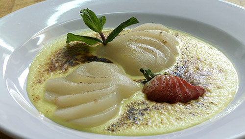 Gratin de poire au chocolat blanc
