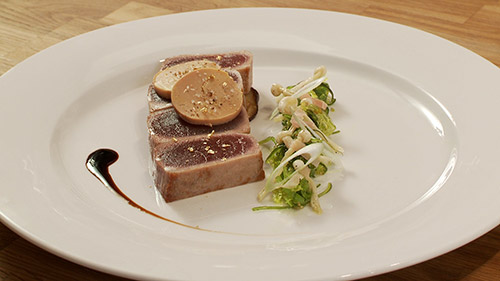 Thon et foie gras traités de façon gourmande