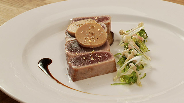 Thon et foie gras traités de façon gourmande
