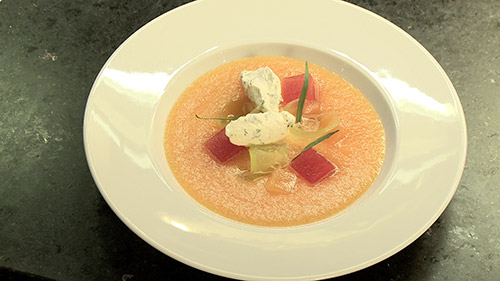 Soupe froide au melon à l’hydromel