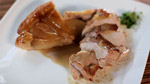 Tatin de poires et faisan au foie gras