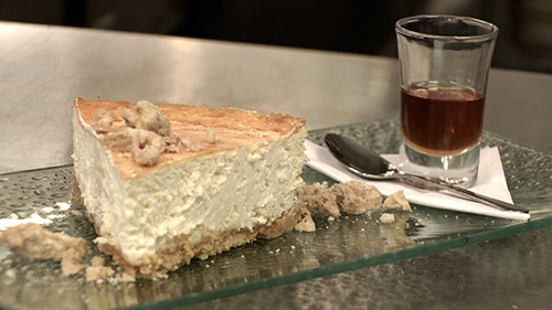 Gâteau au fromage aux feuilles d’érable