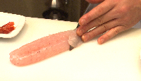 Couper en sashimi