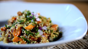 Salade de carottes rôties à l’orange et au quinoa